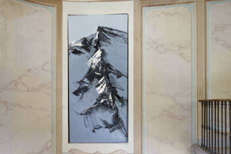 Conrad J. Godly: &lsaquo;SOL &ndash; III&rsaquo;, 2010 Gem&auml;lde, &Ouml;l auf Baumwolle, 275 &times; 125 cm Treppenhaus im 3. Obergeschoss Bild: &copy; Ralph Feiner  &raquo; Klicken zum Vergr&ouml;ssern ->